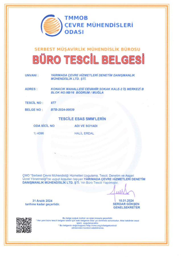 Büro Tescil Belgesi